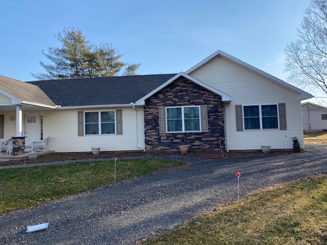 A customer's house before any landscaping work was done